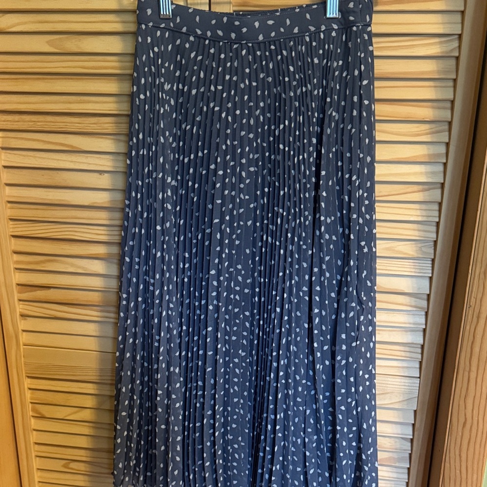 Abercrombie & Fitch Navy Patterned Maxi Skirt